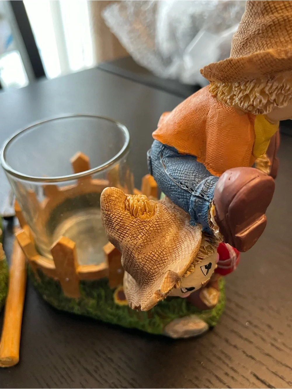 Yankee Candle Fall Scarecrow Figurines in Orange, Brown and Green